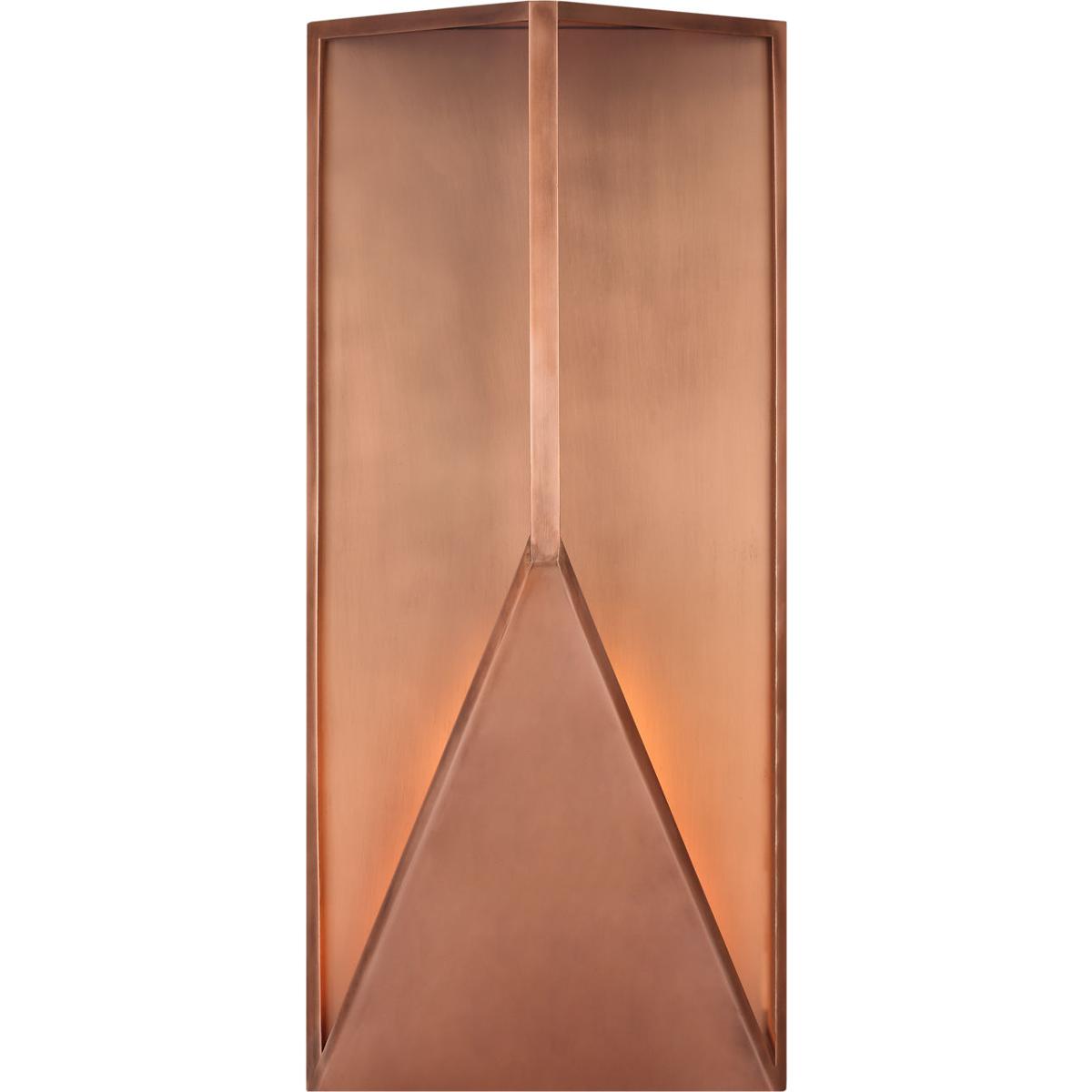 Visual Comfort Modern Collection KWOWS69127NCCG Kelly by Kelly Wearstler Punto LED 22.2 inch Natural Copper Outdoor Wall Lantern