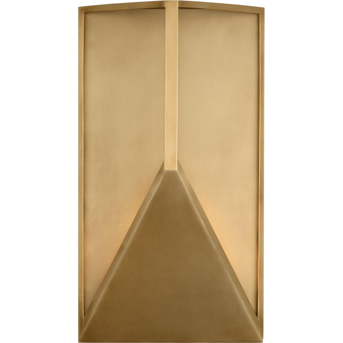 Visual Comfort Modern Collection KWOWS69227HABCG Kelly by Kelly Wearstler Punto LED 16.2 inch Hand Rubbed Antique Brass Outdoor Wall Lantern