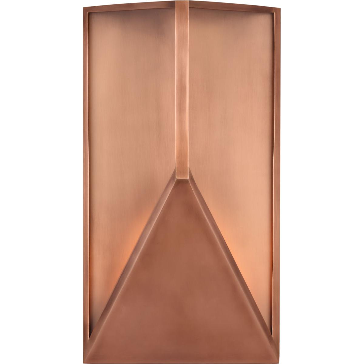 Visual Comfort Modern Collection KWOWS69227NCCG Kelly by Kelly Wearstler Punto LED 16.2 inch Natural Copper Outdoor Wall Lantern
