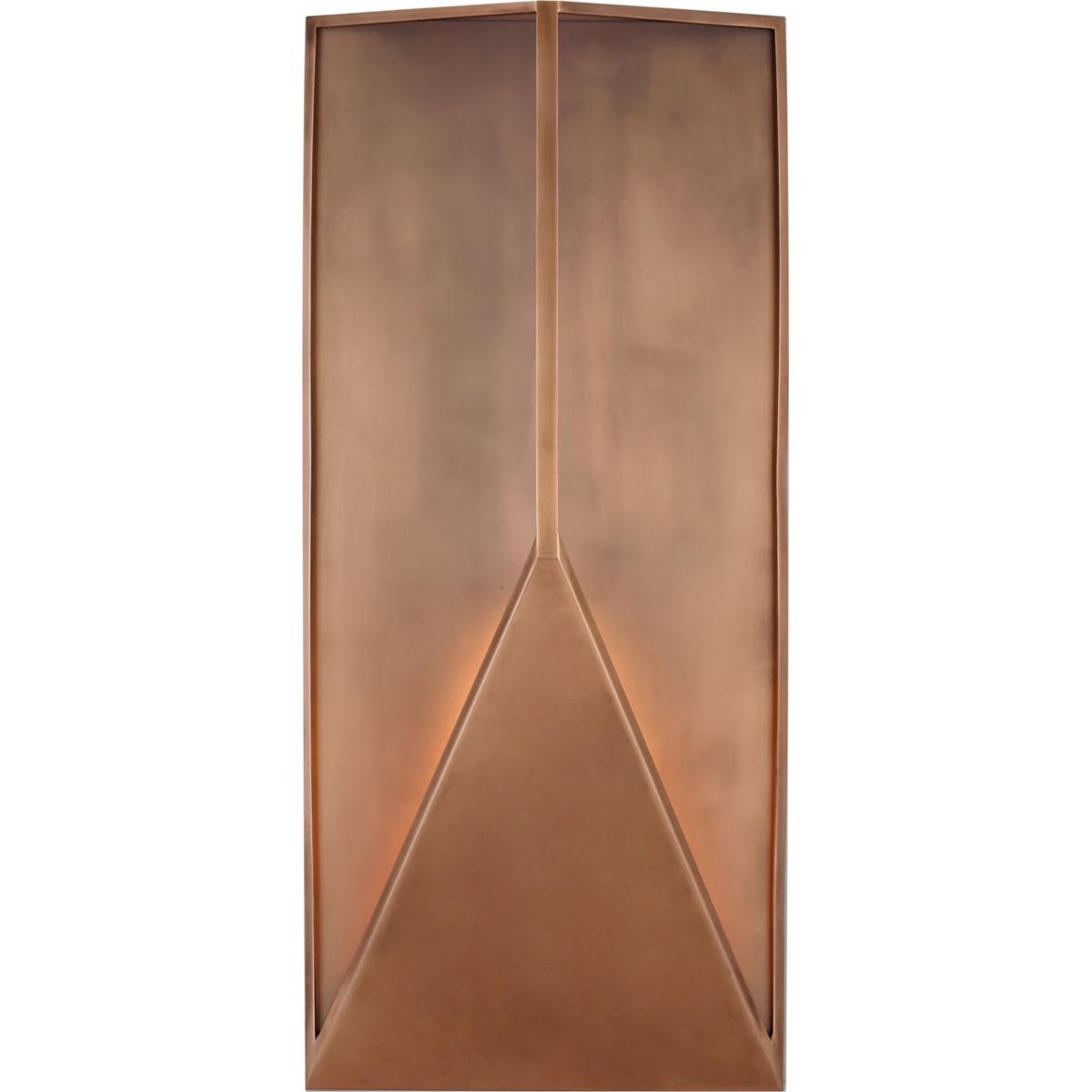 Visual Comfort Modern Collection KWOWS69427NCCG Kelly by Kelly Wearstler Punto LED 30 inch Natural Copper Outdoor Wall Lantern