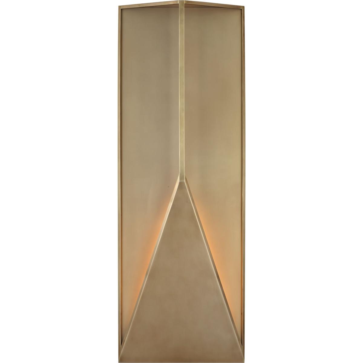 Visual Comfort Modern Collection KWOWS69527HABCG Kelly by Kelly Wearstler Punto LED 38 inch Hand Rubbed Antique Brass Outdoor Wall Lantern