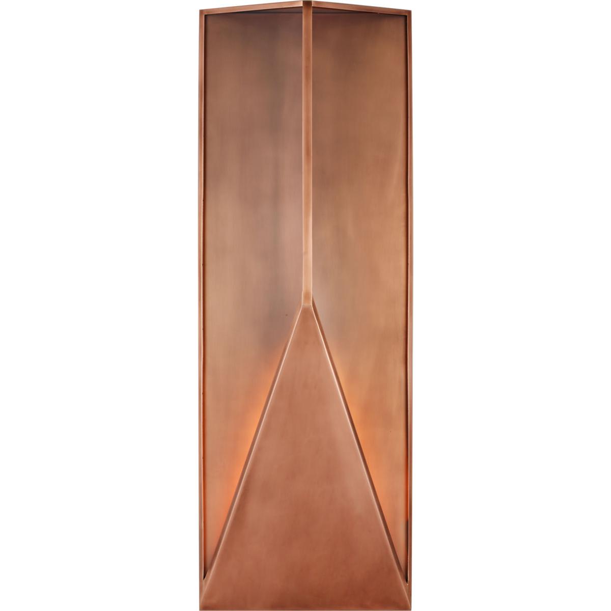 Visual Comfort Modern Collection KWOWS69527NCCG Kelly by Kelly Wearstler Punto LED 38 inch Natural Copper Outdoor Wall Lantern
