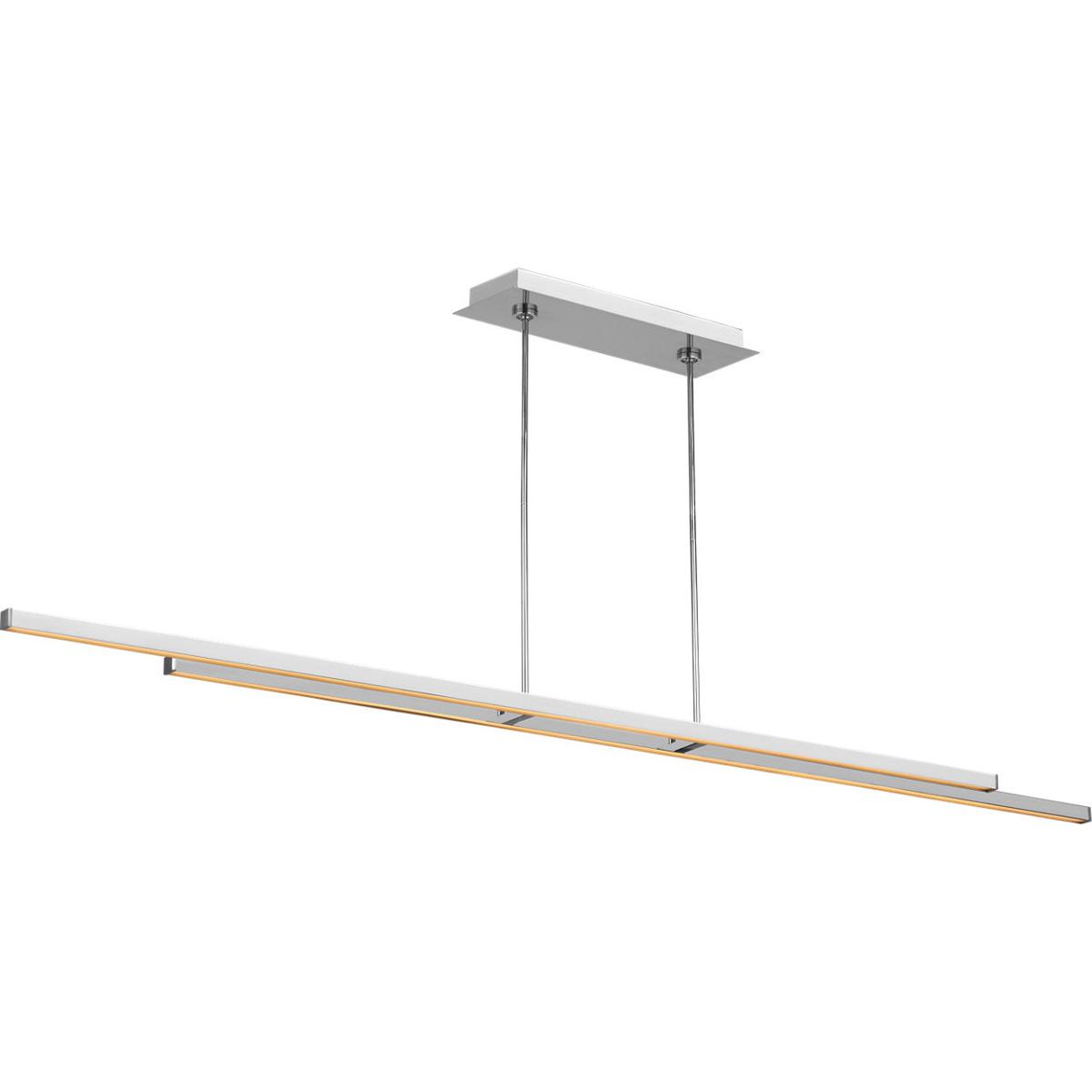 Visual Comfort Modern Collection 700LSSTG284PSS-LED927-277 Mick De Giulio Stagger 2 Light 83.5 inch Polished Stainless Steel Linear Chandelier Ceiling
