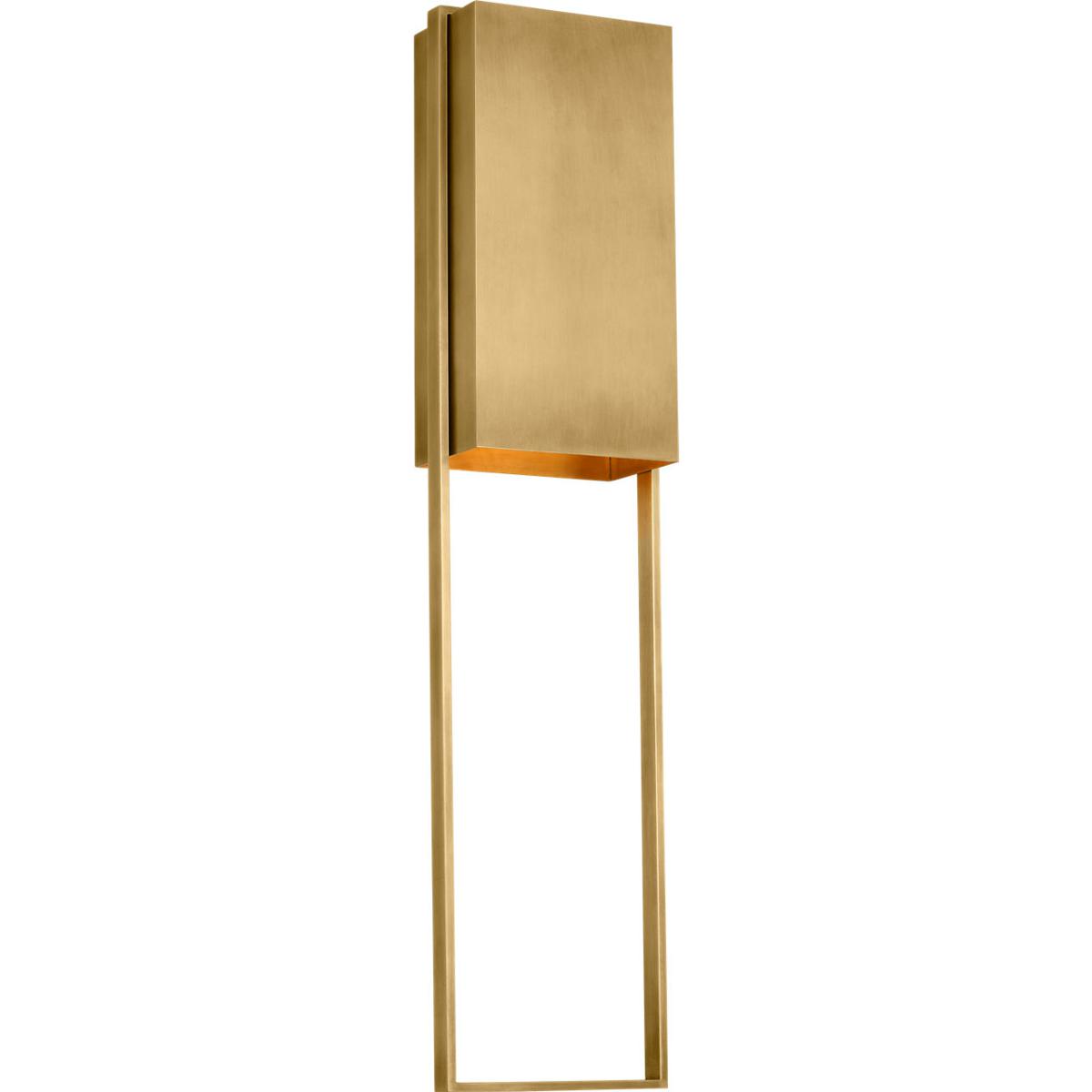 Visual Comfort Modern Collection MDOWS73227HAB Mick De Giulio Alude LED 36 inch Hand-Rubbed Antique Brass Outoor Wall Light