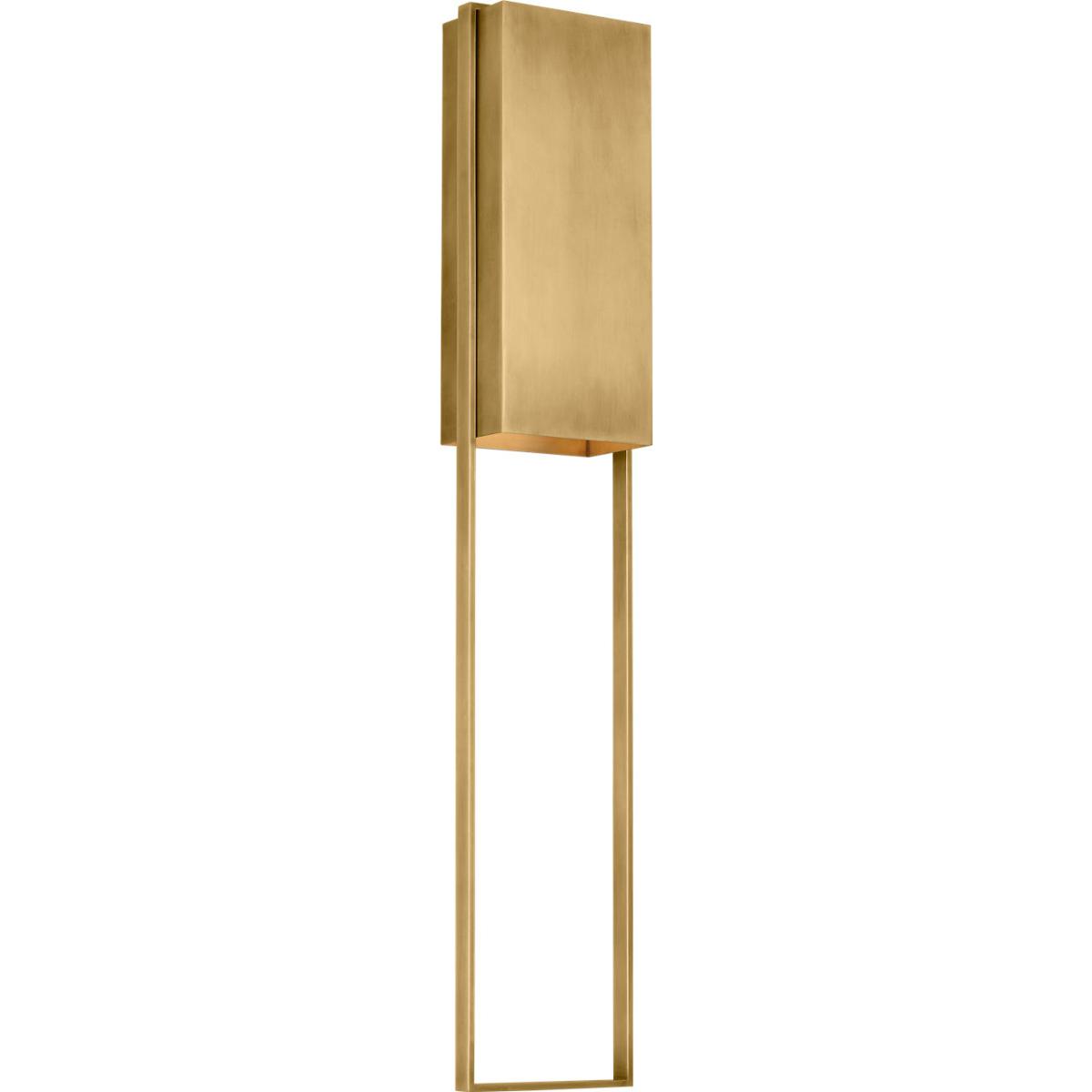Visual Comfort Modern Collection MDOWS73327HAB Mick De Giulio Alude LED 45 inch Hand-Rubbed Antique Brass Outoor Wall Light