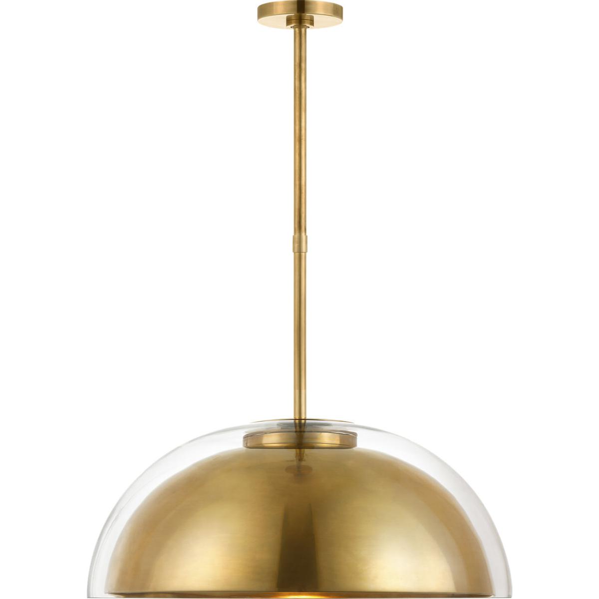 Visual Comfort Modern Collection MDPD73427HABCG Mick De Giulio Lusi LED 23.8 inch Hand-Rubbed Antique Brass Pendant Ceiling Light