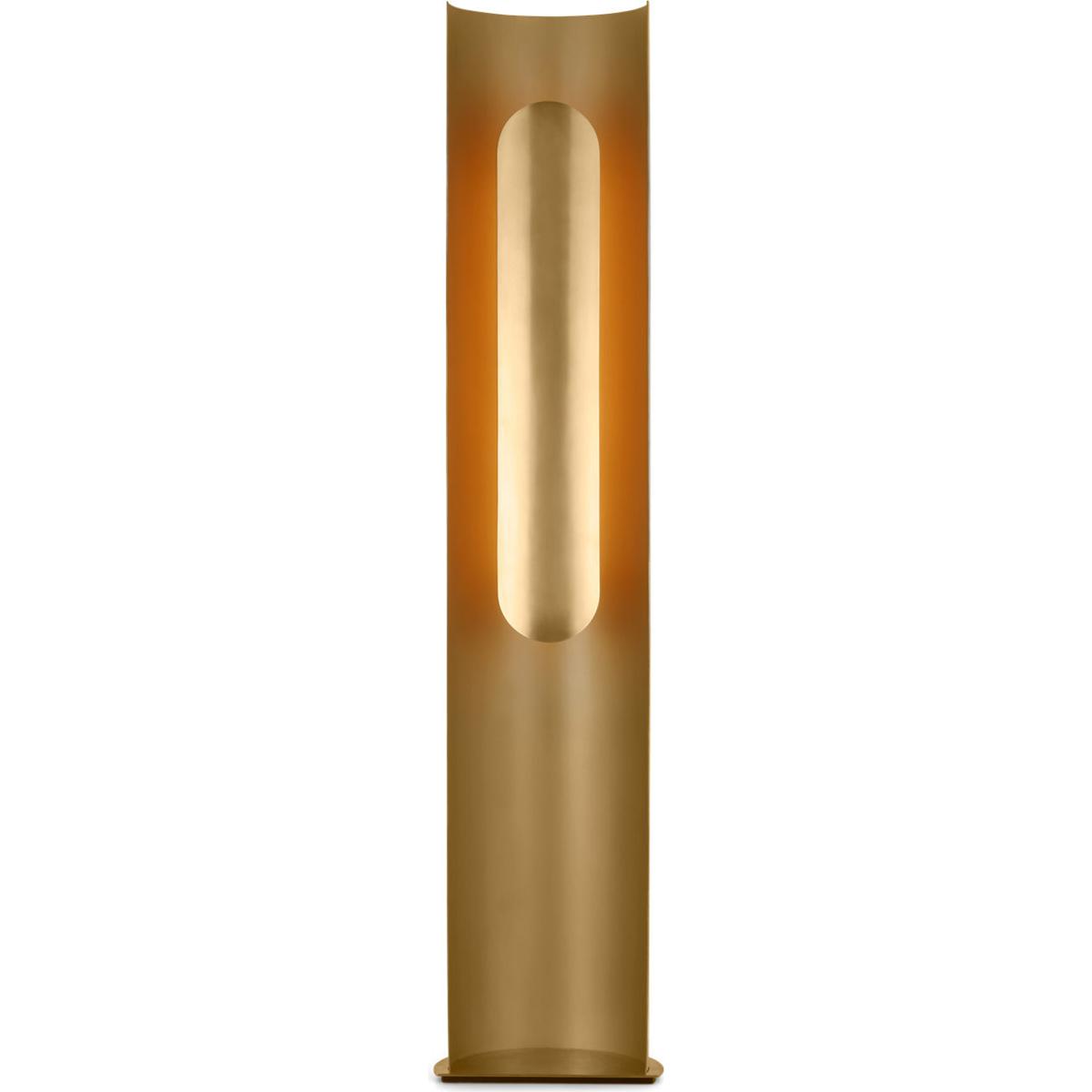 Visual Comfort Modern Collection PBFL50427HAB Peter Bristol Shielded 54 inch 21 watt Hand Rubbed Antique Brass Floor Lamp Portable Light