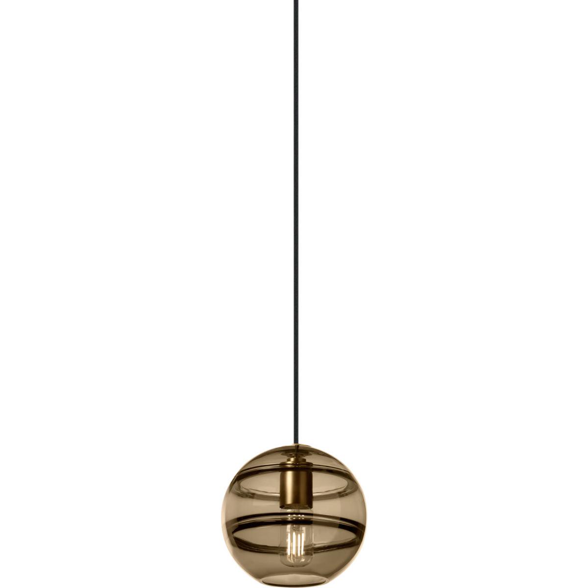Visual Comfort Modern Collection 700TDSDNGPKR Sean Lavin Sedona 7.5 inch Aged Brass Pendant Ceiling Light in Incandescent, Transparent Smoke Glass, Gr
