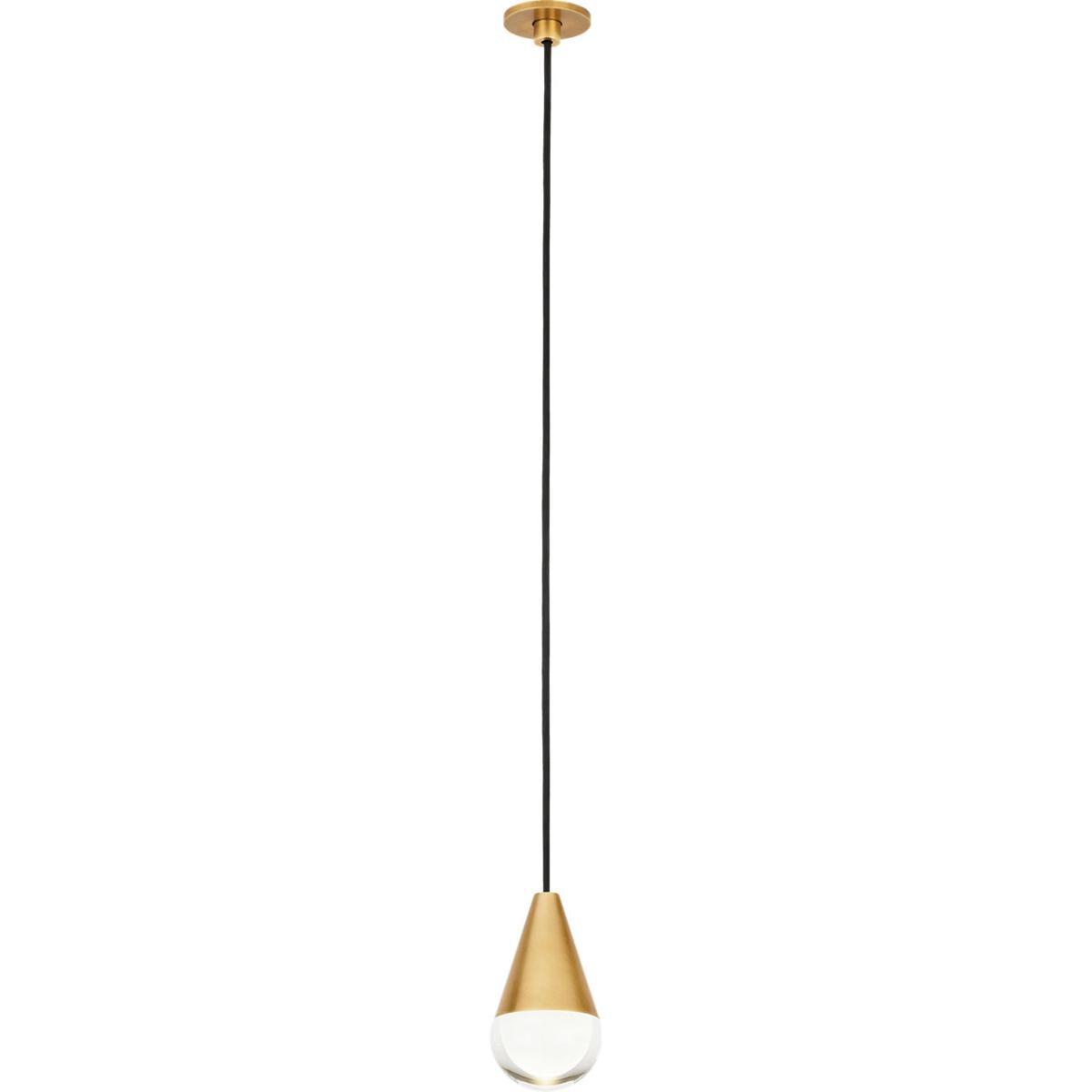 Visual Comfort Modern Collection 700TRSPACPA1PNB-LED930 Sean Lavin Cupola LED Natural Brass Pendant Ceiling Light, Integrated LED