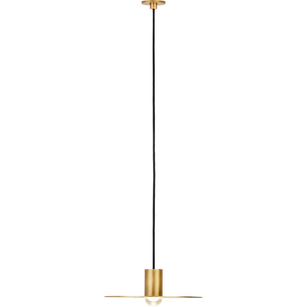 Visual Comfort Modern Collection 700TRSPAEVS1PNB-LED930 Sean Lavin Eaves LED Natural Brass Pendant Ceiling Light, Integrated LED