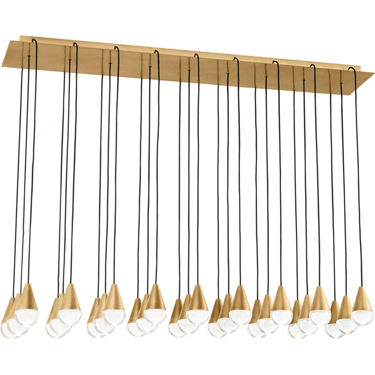 Visual Comfort Modern Collection 700TRSPCPA27TNB-LED930120 Sean Lavin Cupola LED Natural Brass Chandelier Ceiling Light, Integrated LED