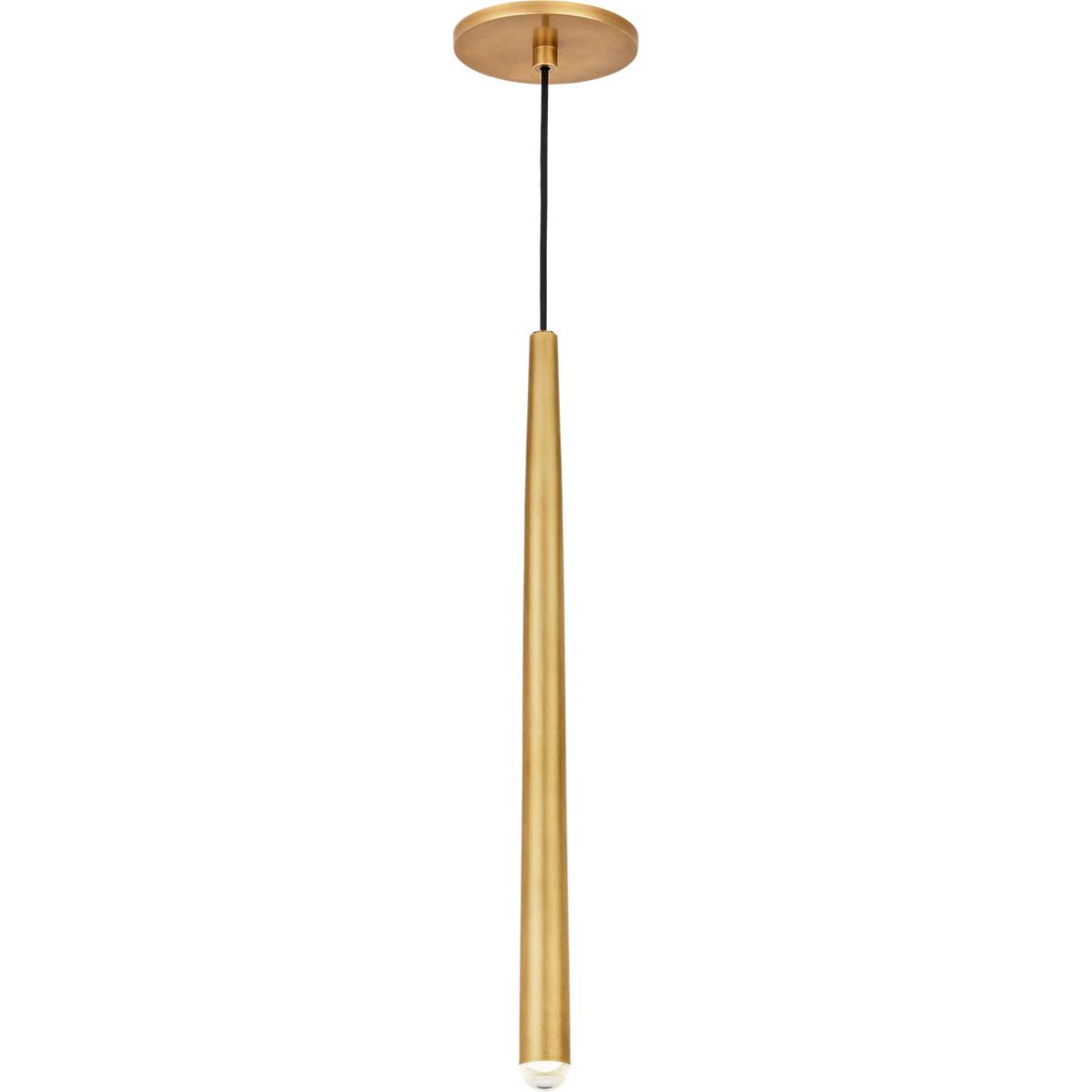 Visual Comfort Modern Collection 700TRSPPYL1RNB-LED930 Sean Lavin Pylon LED Natural Brass Pendant Ceiling Light, Integrated LED