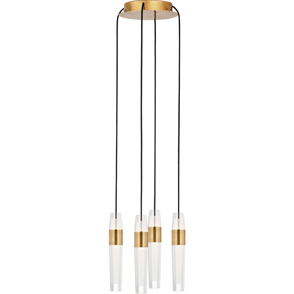 Visual Comfort Modern Collection SLCH39927NB Sean Lavin Lassell 4 Light 10.3 inch Natural Brass Chandelier Ceiling Light