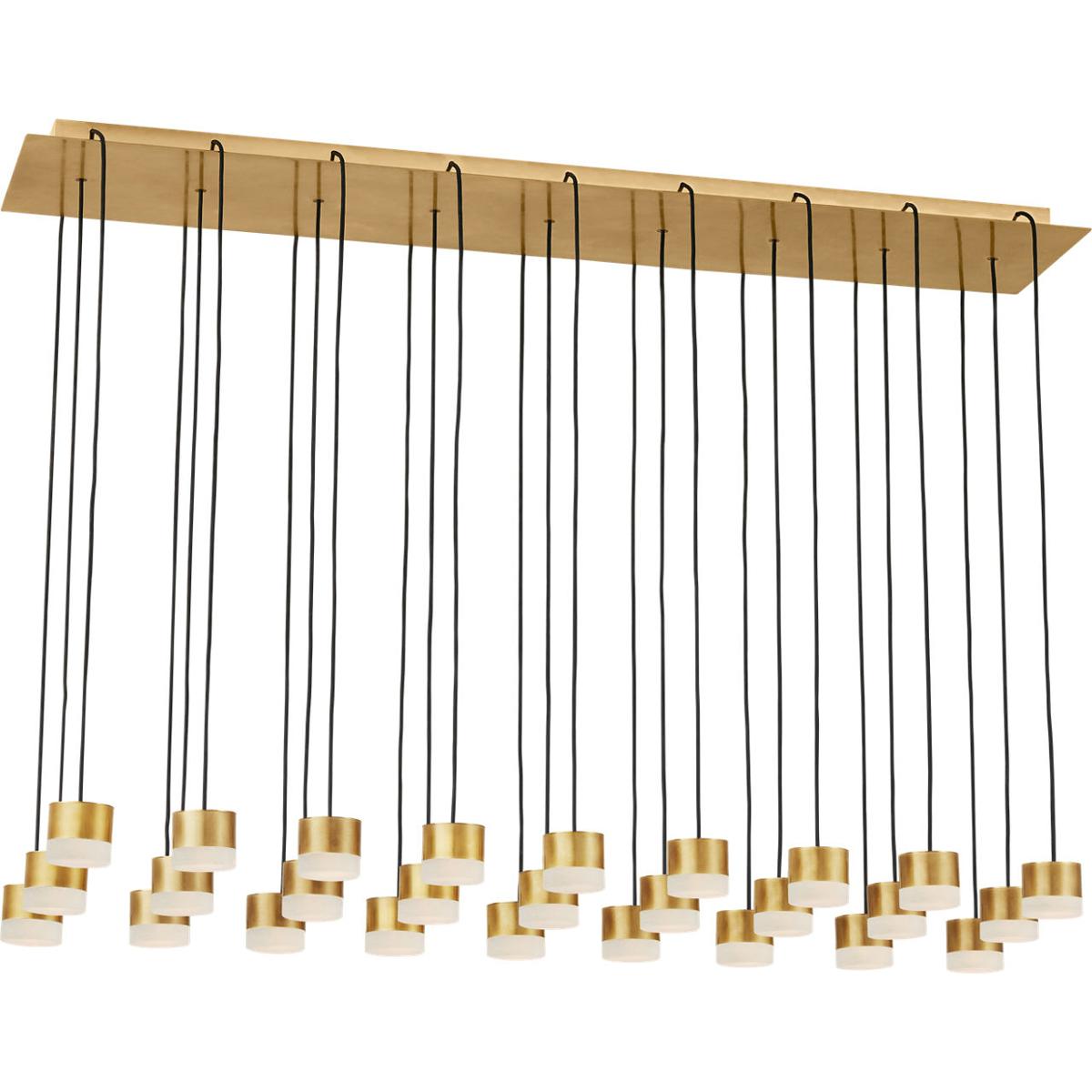 Visual Comfort Modern Collection SLCH52430HAB Sean Lavin Gable 27 Light 12.6 inch Hand Rubbed Antique Brass Chandelier Ceiling Light in 120V