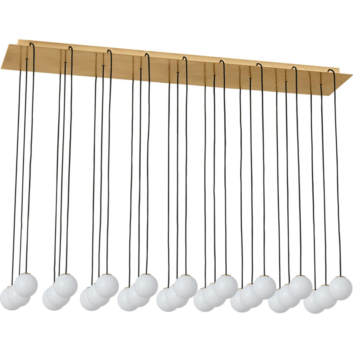 Visual Comfort Modern Collection SLCH58727HAB-277 Sean Lavin Orbet LED 11.2 inch Hand Rubbed Antique Brass Chandelier Ceiling Light in 277V