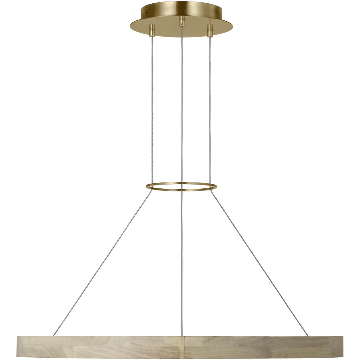 Visual Comfort Modern Collection SLCH66027HABWWO Sean Lavin Ashok LED 31 inch Hand Rubbed Antique Brass Chandelier Ceiling Light