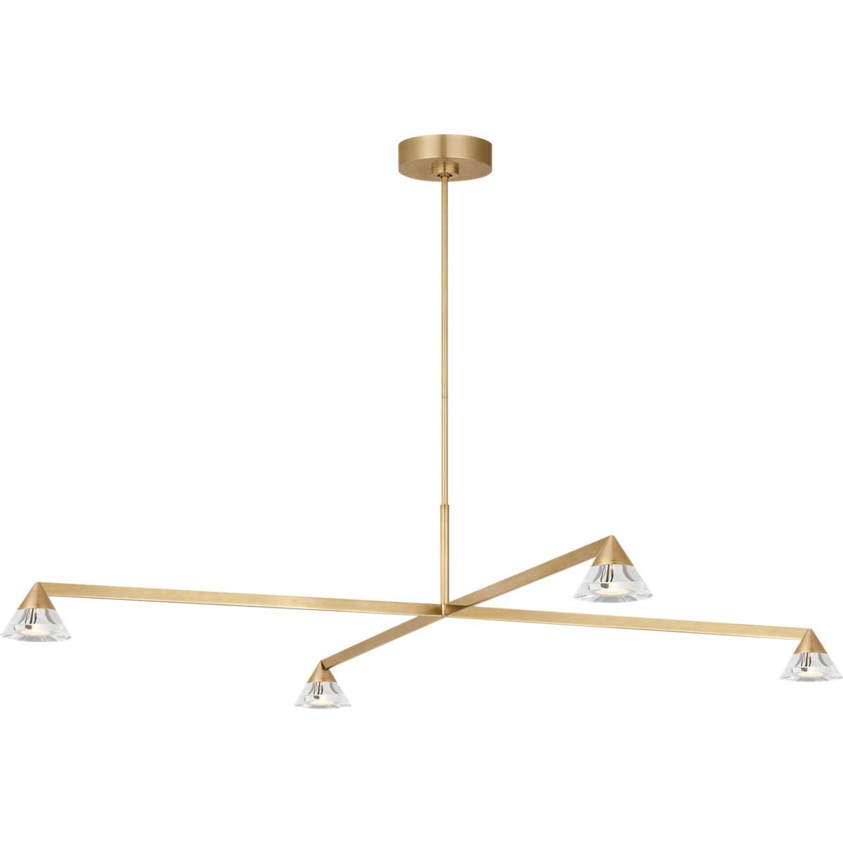 Visual Comfort Modern Collection SLCH75227HABCG Sean Lavin Midrand LED 52 inch Hand-Rubbed Antique Brass Chandelier Ceiling Light