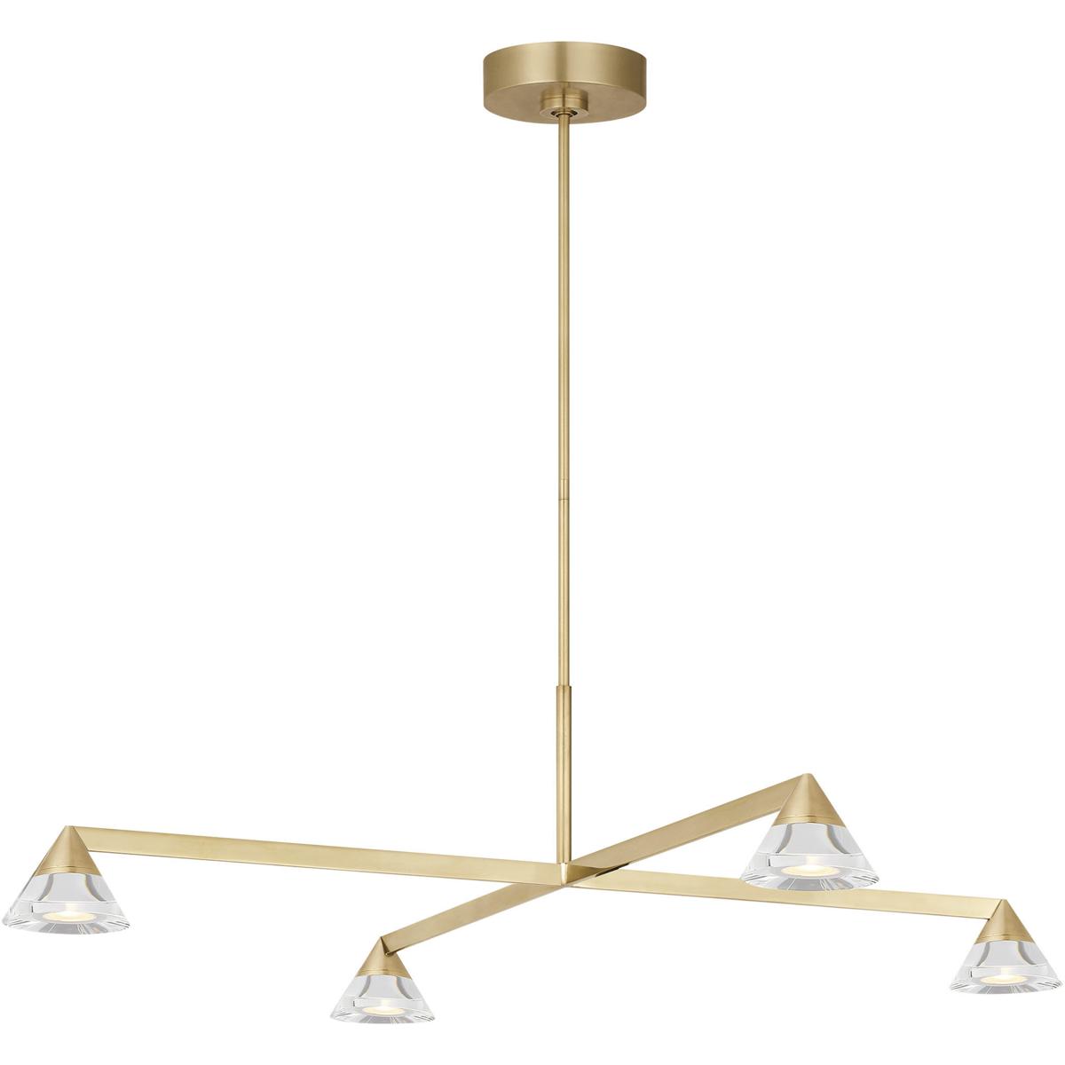 Visual Comfort Modern Collection SLCH75427HABCG Sean Lavin Midrand LED 37.4 inch Hand-Rubbed Antique Brass Chandelier Ceiling Light