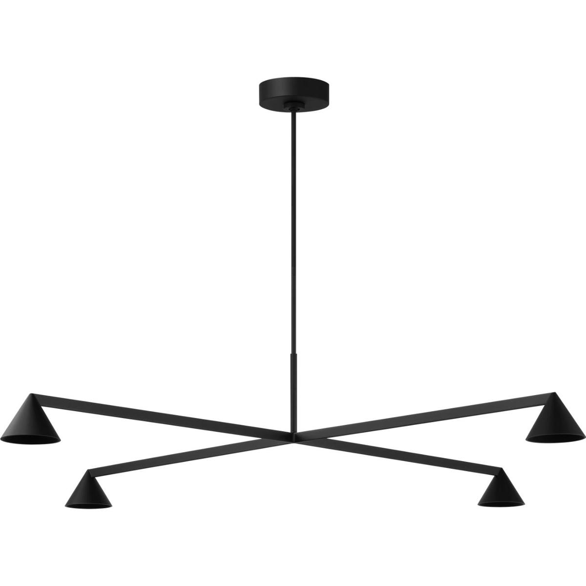 Visual Comfort Modern Collection SLCH78427B Sean Lavin Midrand LED 52 inch Nightshade Black Chandelier Ceiling Light