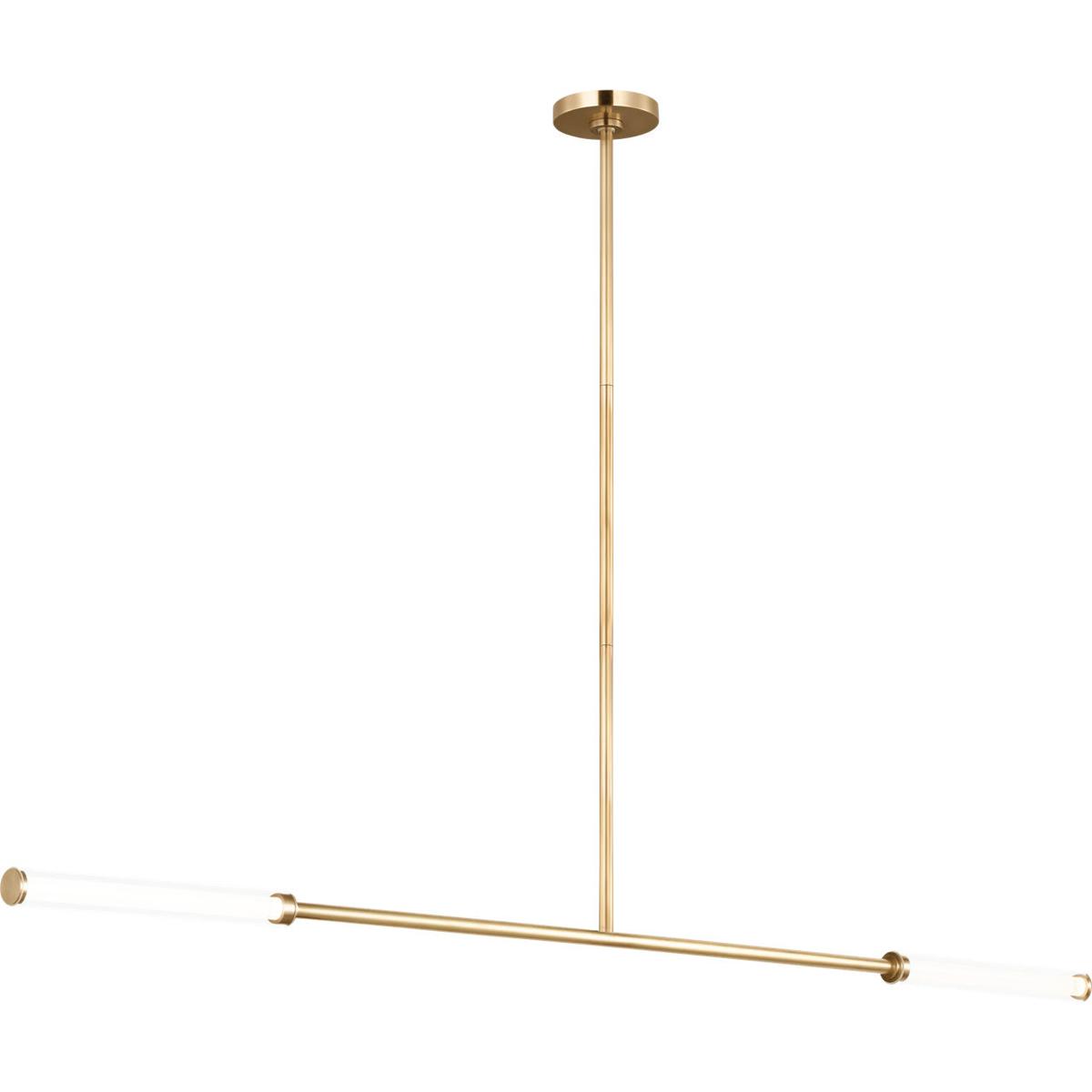 Visual Comfort Modern Collection SLLS74727HABCG Sean Lavin Poza LED 56.2 inch Hand-Rubbed Antique Brass Linear Chandelier Ceiling Light