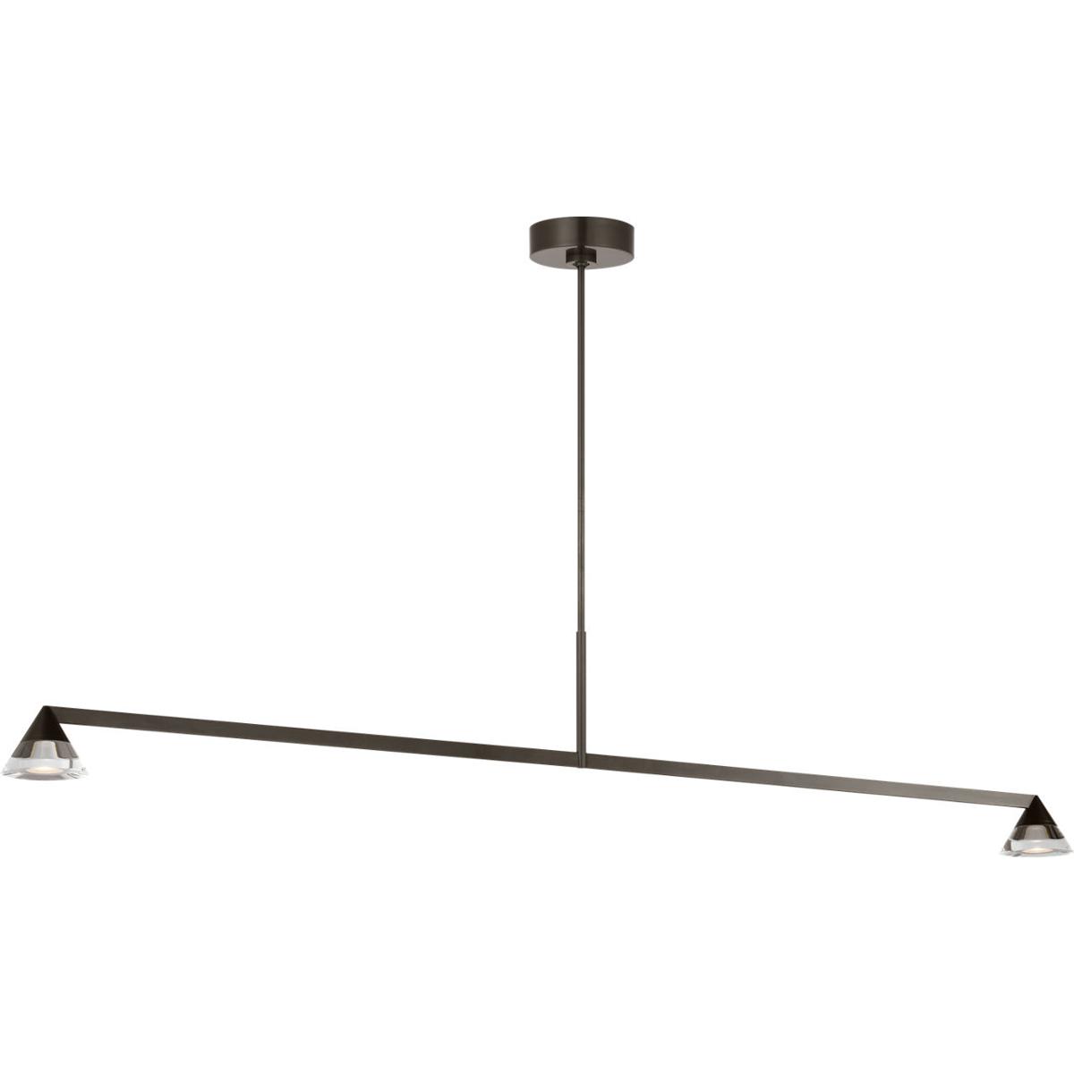 Visual Comfort Modern Collection SLLS75327BZCG Sean Lavin Midrand LED 60 inch Bronze Linear Chandelier Ceiling Light