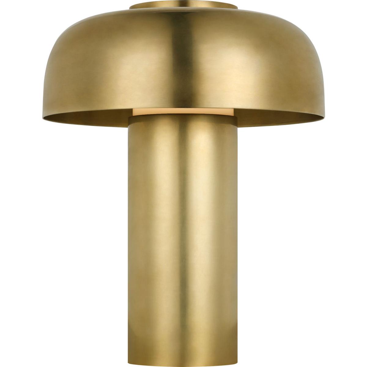 Visual Comfort Modern Collection SLTB62127HAB Sean Lavin Louver 8.8 inch 2.2 watt Hand Rubbed Antique Brass Rechargeable Table Lamp Portable Light