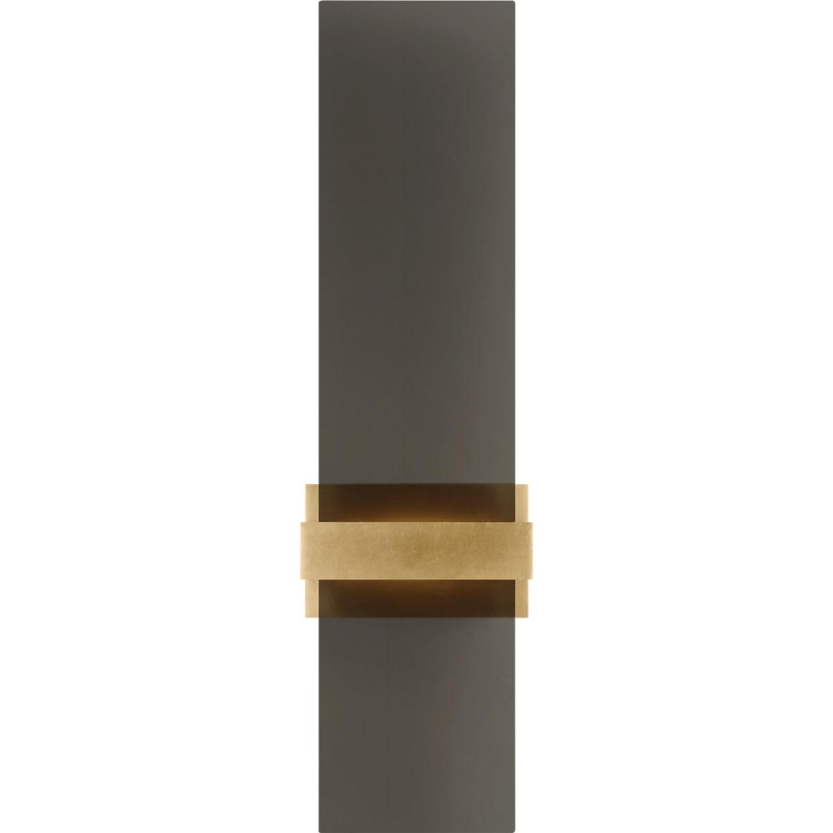 Visual Comfort Modern Collection SLWS10627TSMNB Sean Lavin Flyta LED 3.3 inch Natural Brass ADA Wall Sconce Wall Light in Transparent Smoke Glass