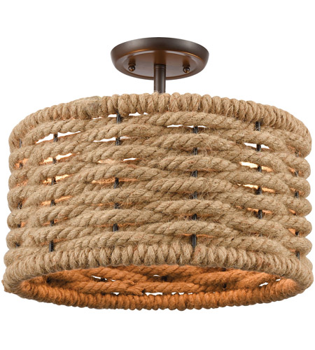 wicker flush mount light