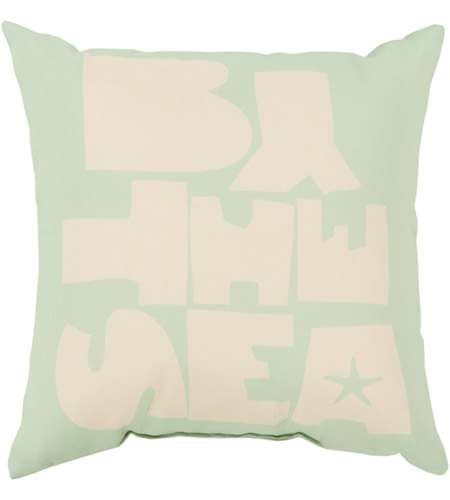TrulyCoastal 31842-MI Mobjack Bay 18 X 18 inch Green and Off-White Outdoor Throw Pillow photo
