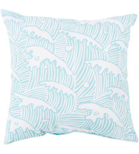 TrulyCoastal 31907-AB Mobjack Bay 26 X 26 inch Blue and Pink Outdoor Throw Pillow photo