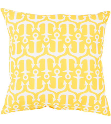 TrulyCoastal 31945-BY Mobjack Bay 20 X 20 inch Yellow and Off-White Outdoor Throw Pillow photo
