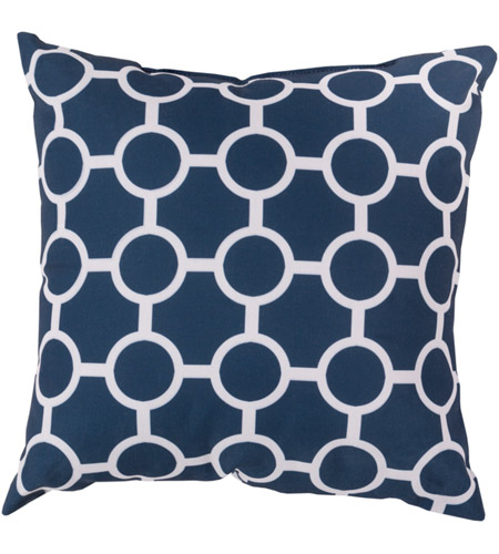 TrulyCoastal 31962-DB Mobjack Bay 18 X 18 inch Navy and Off-White Outdoor Throw Pillow photo