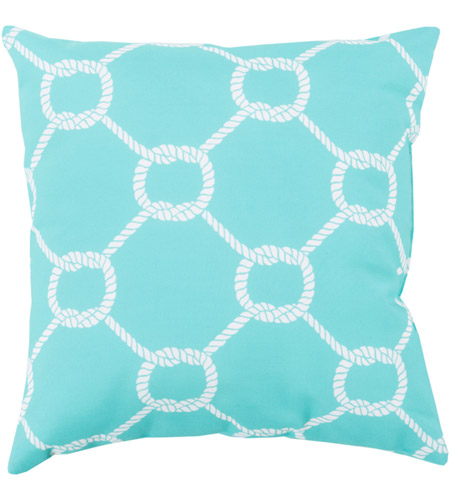 TrulyCoastal 32021-AI Mobjack Bay 26 X 26 inch Blue and Off-White Outdoor Throw Pillow photo