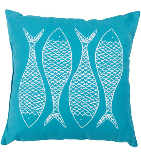 TrulyCoastal 32054-SB Mobjack Bay 26 X 26 inch Blue and Off-White Outdoor Throw Pillow photo