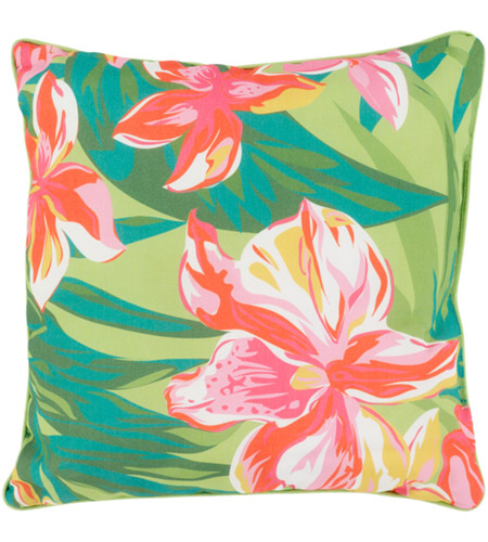 TrulyCoastal 32137-BP Seaside 16 X 16 inch Bright Pink/Emerald/Lime/Bright Orange Pillow Cover photo