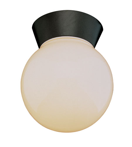 Trans Globe Lighting 4907 BK Outdoor Angelus 6.5 Flushmount Lantern Black