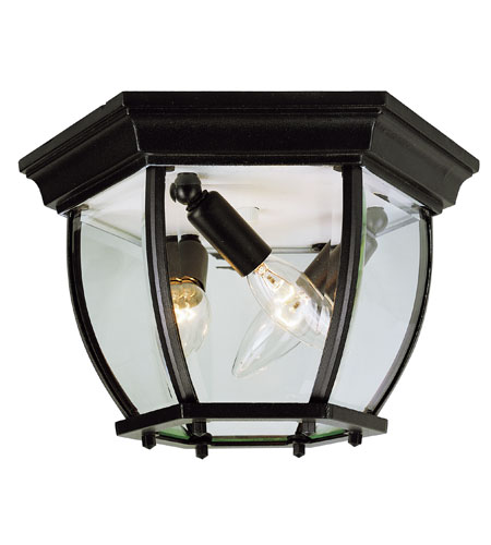 Black Bel Air Lighting Trans Globe Lighting 4907 BK Outdoor Angelus 6.5 Flushmount Lantern 