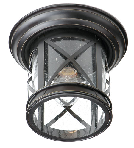Trans Globe Lighting 5128 Rob Chandler 1 Light 11 Inch Rubbed Oil Bronze Outdoor Flushmount Lantern