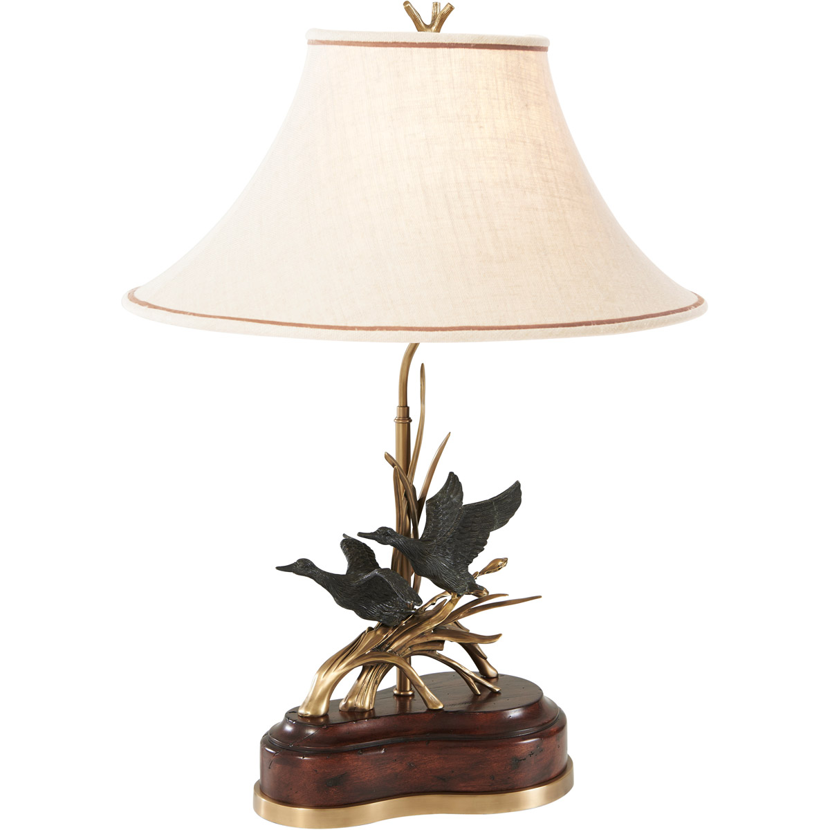 Theodore Alexander 2021-876 Theodore Alexander 31 inch 75 watt Mahogany and Brass Table Lamp Portable Light