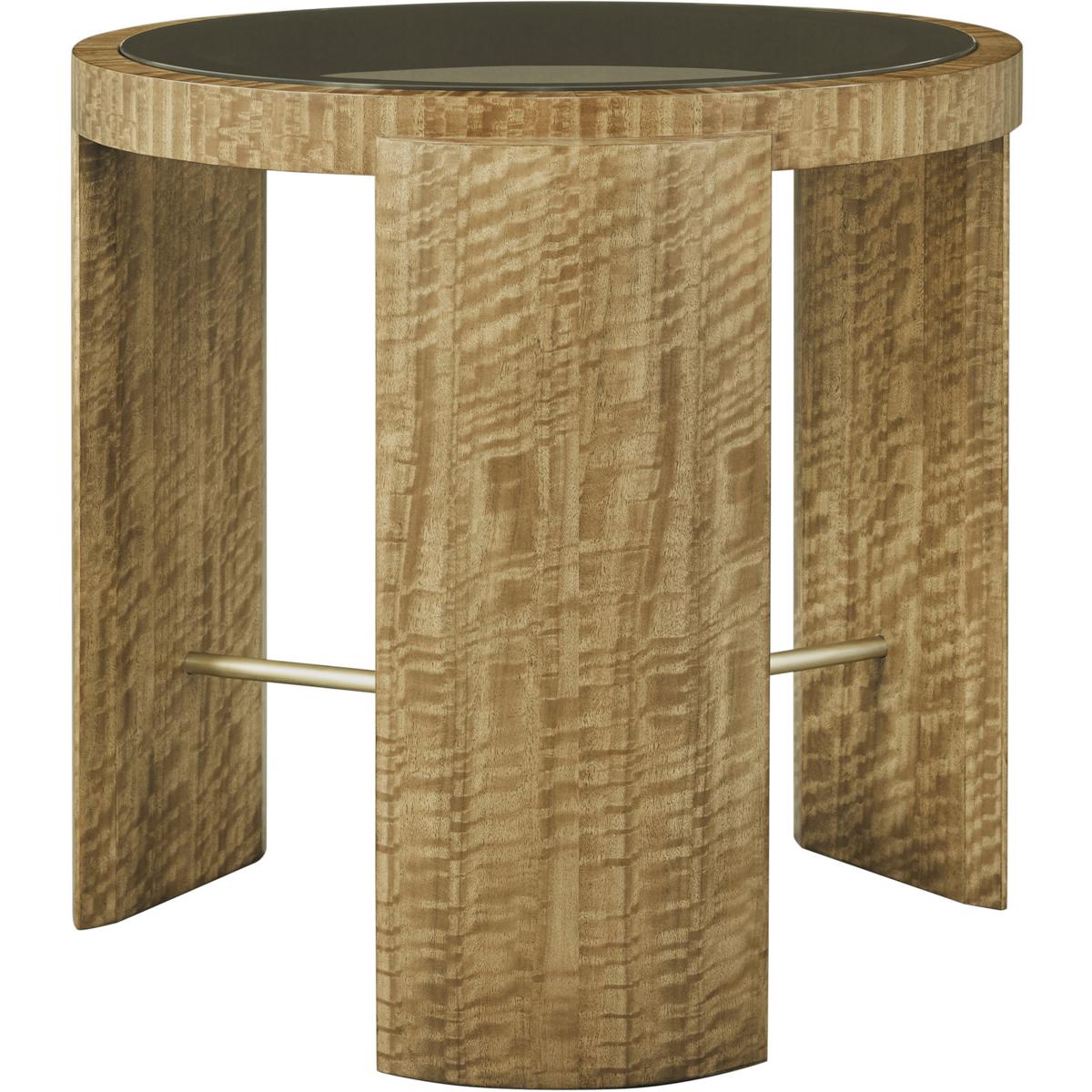 Theodore Alexander TA50296 Jenson 25 X 25 inch Side Table, Wooden with Glass Top