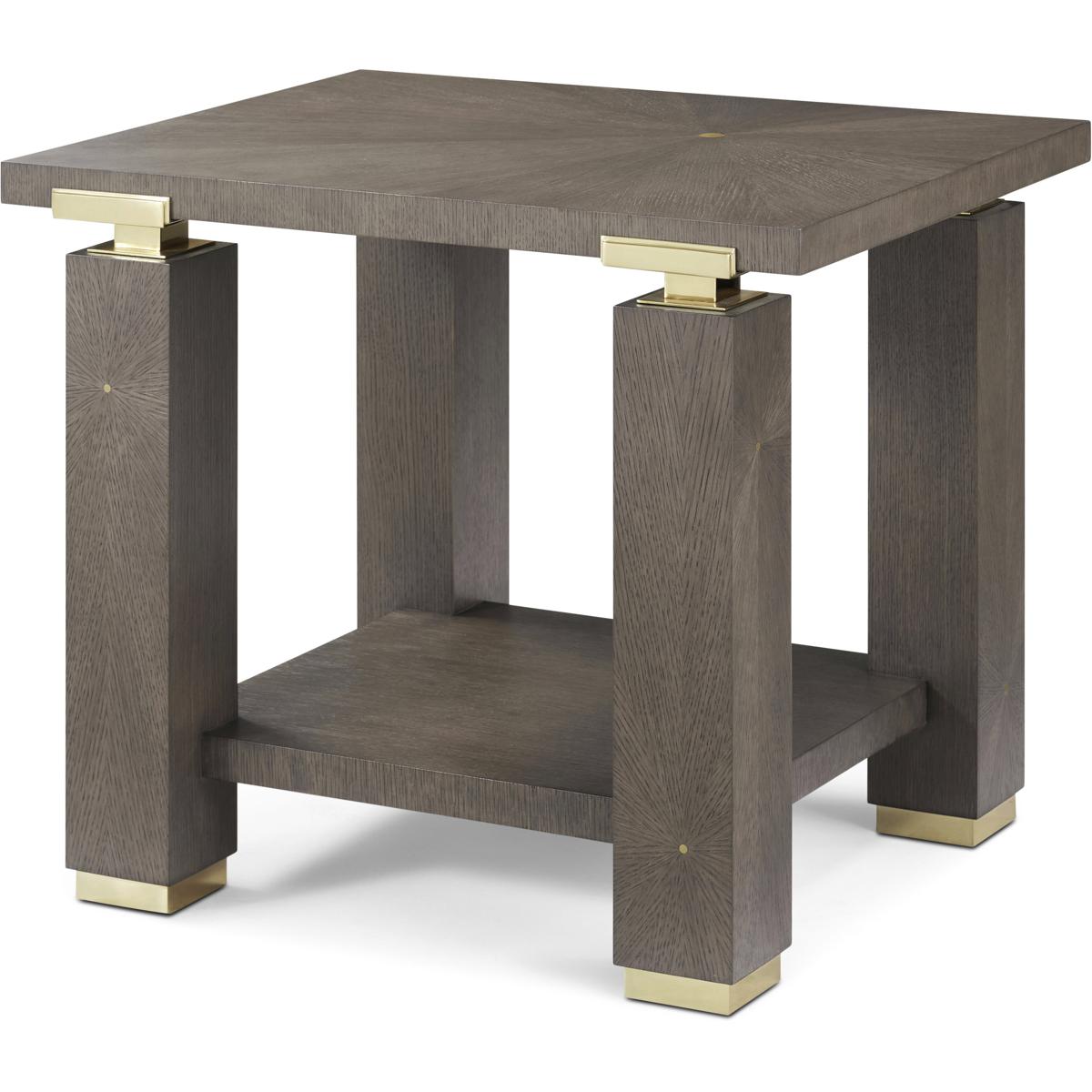 Theodore Alexander TA50380.C385 Judith Leiber Couture 28 X 24 inch Mink Side Table, Wooden