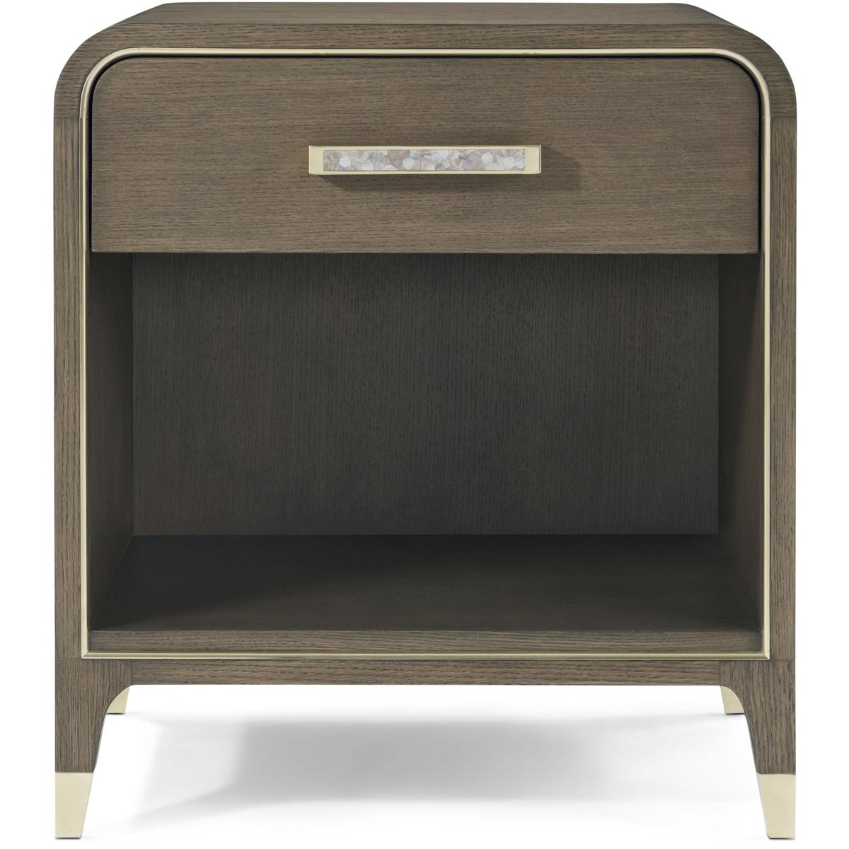 Theodore Alexander TA50401.C385 Judith Leiber Couture 29.25 X 26 inch Mink Nightstand, Wooden, 1-Drawer