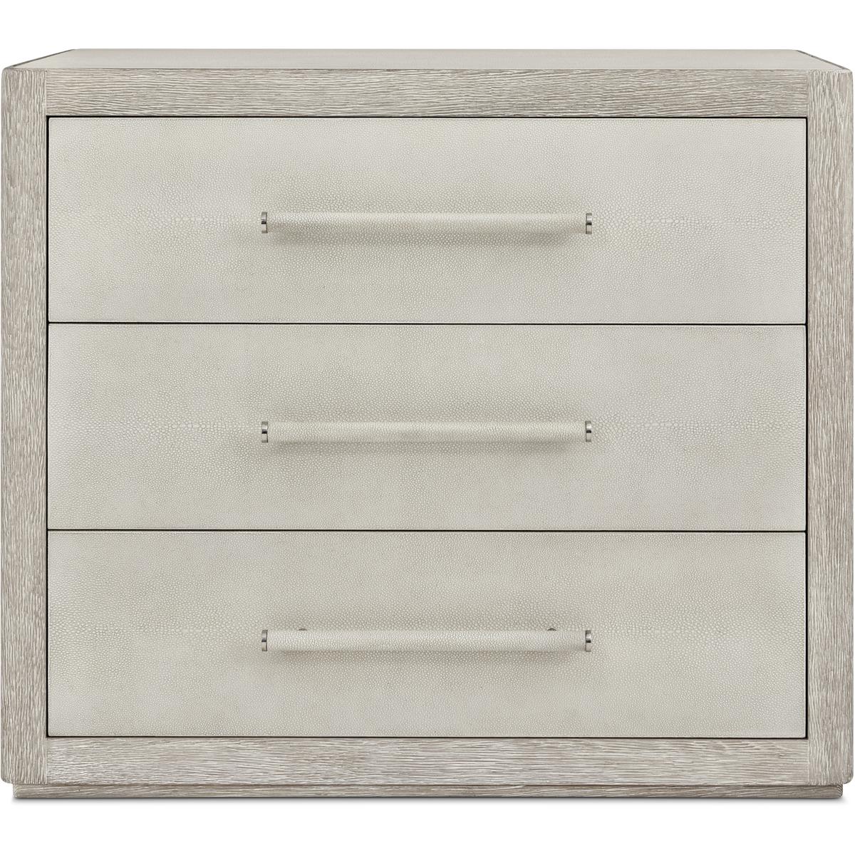 Theodore Alexander TA60160.C404 Maxwell 32 X 28 inch Cashmere Nightstand, Wooden, 3-Drawer
