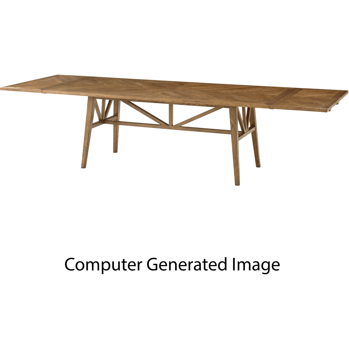 Theodore Alexander TAS54082.C253 Nova 120 X 40 inch Dawn Extending Dining Table