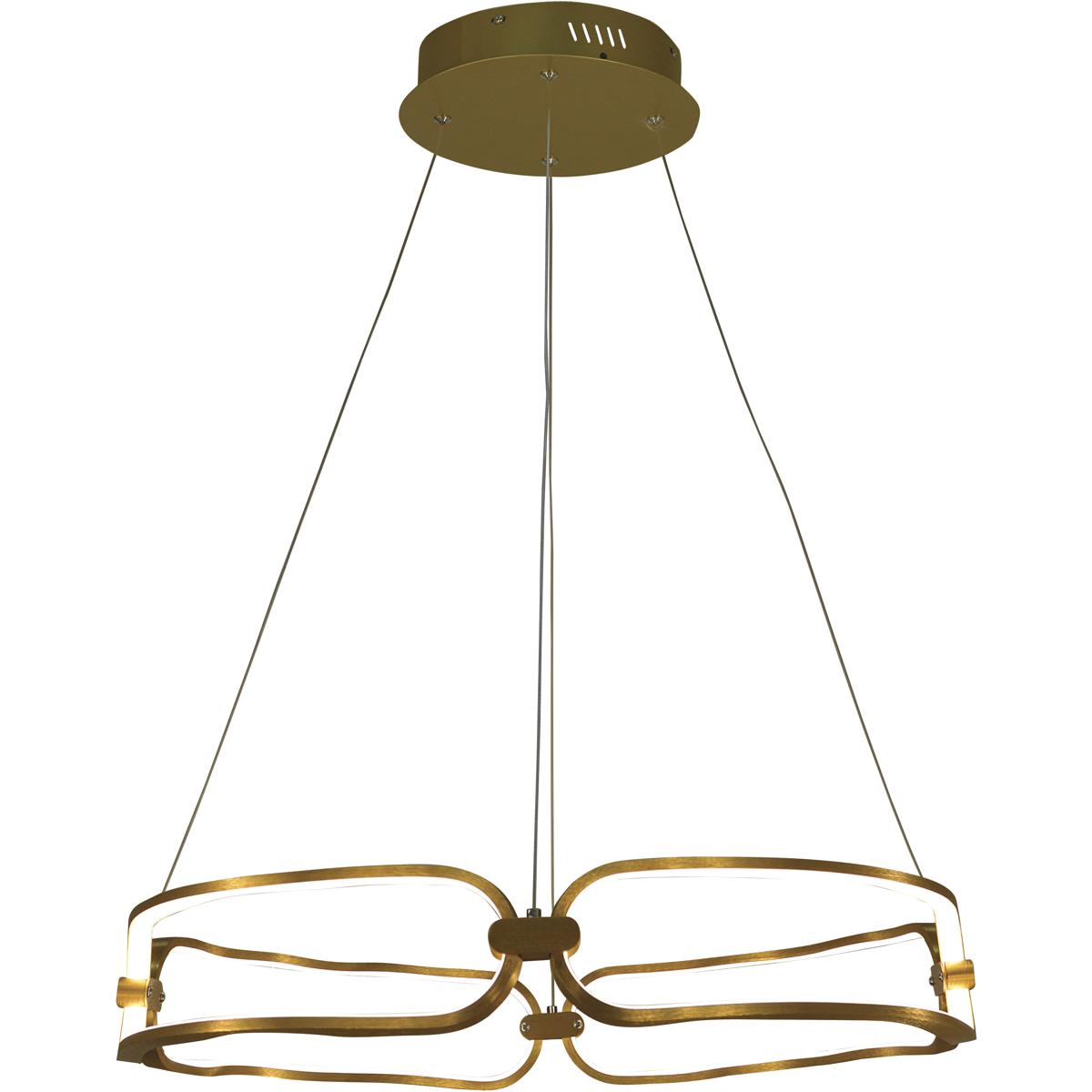 Thumprints T1072-BG Luka LED 24 inch Brushed Gold Dining Chandelier Ceiling Light in Black