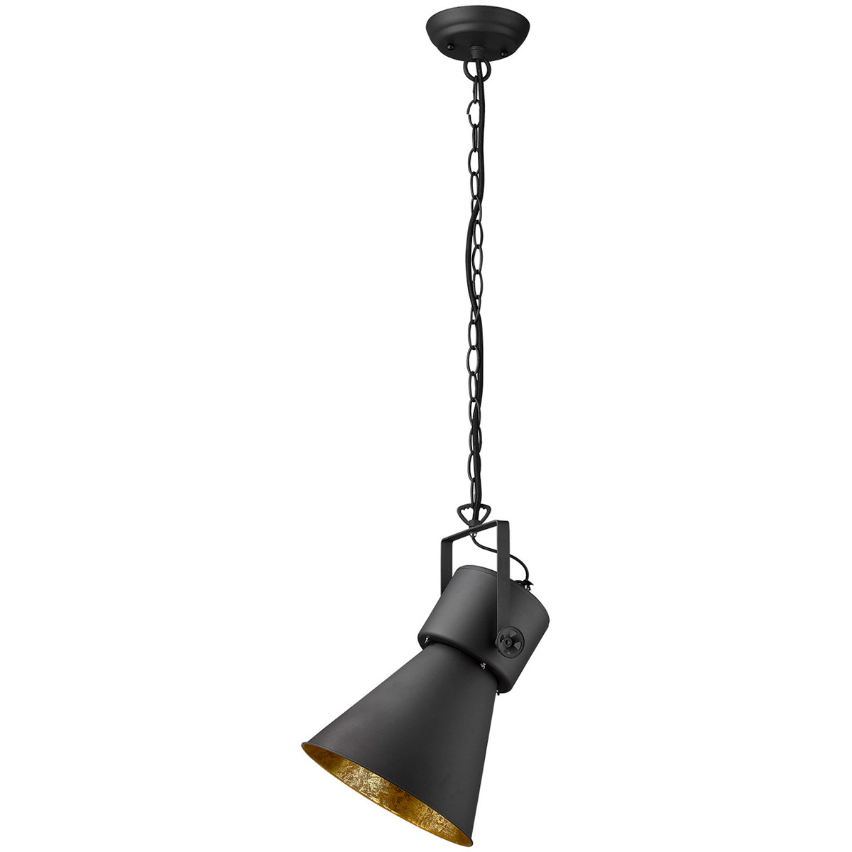 Trend Lighting TP10025BK Crew 1 Light 17.25 inch Matte Black Pendant Ceiling Light