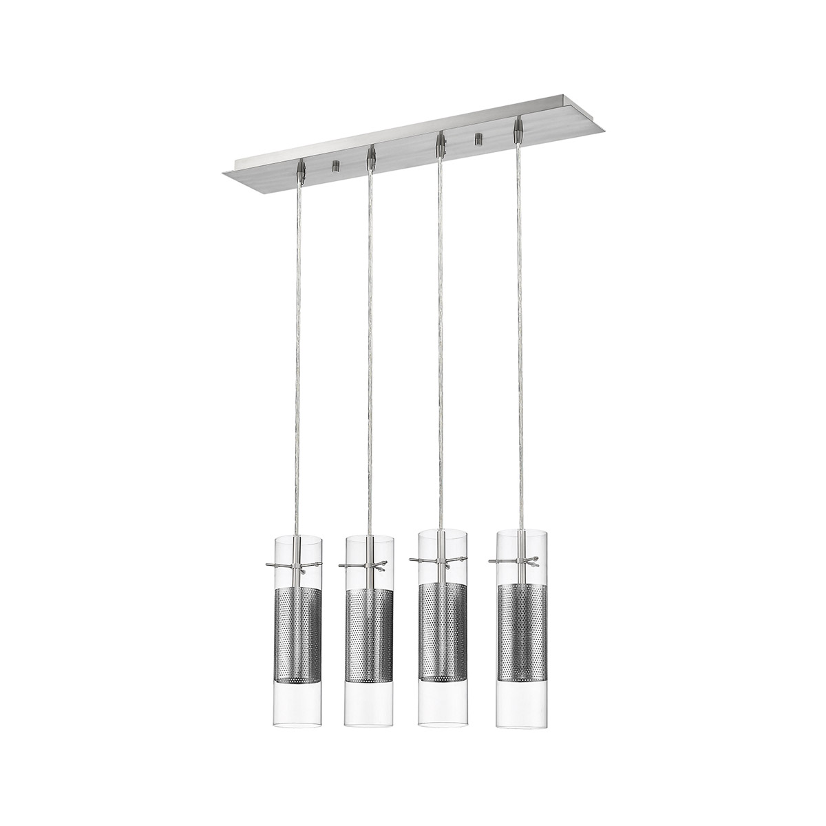 Trend Lighting TP4389 Scope 4 Light 23 inch Brushed Nickel Pendant Ceiling Light