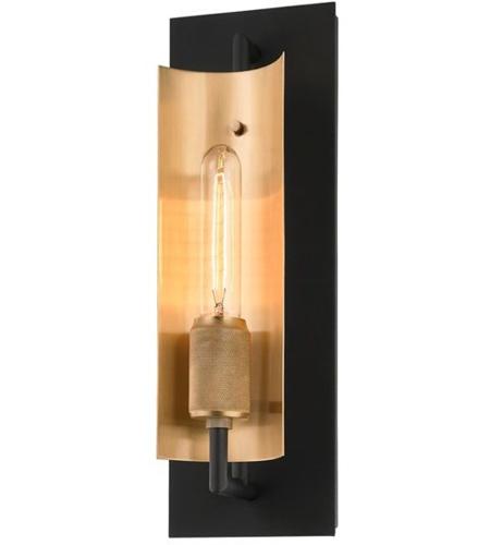 Troy Lighting B6781 Emerson 1 Light 5 inch Carbide Black and Brushed Brass Wall Sconce Wall Light photo