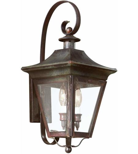 Troy Lighting BCD8930CI Oxford 2 Light 20 inch Charred Iron Outdoor Wall Lantern in Clear Seeded photo