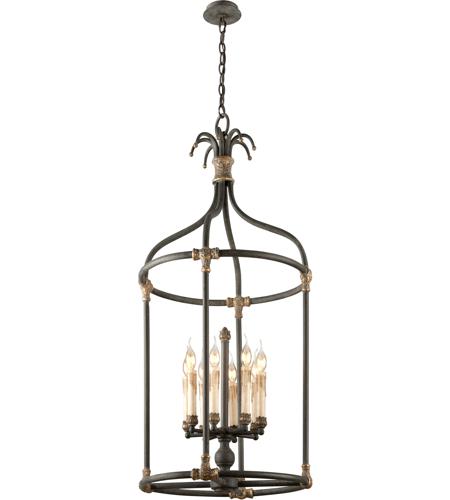 Troy Lighting F3527 Surrey 8 Light 23 inch Distressed Black With Antique Gold Accents Pendant Ceiling Light photo
